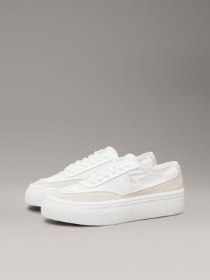 Zapatillas de Lona Flatform Blanco Calvin Klein