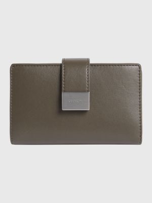 Billetera Snap Medium Cafe Calvin Klein