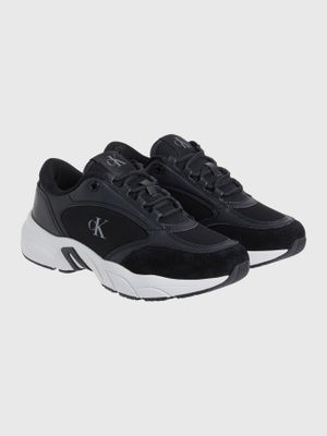 Zapatillas de Cuero Retro Negro Calvin Klein