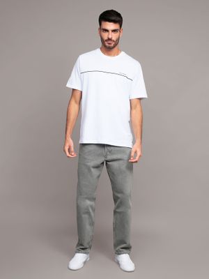 Imagen 2 del producto Polera Texture Blocked Piping Blanco Calvin Klein