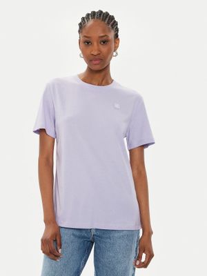 Polera Ck Embro Badge Regular Morado Calvin Klein
