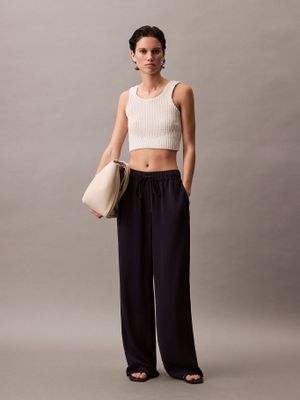 Imagen 1 del producto Pantalón Fluido Tipo Pull-On Azul Calvin Klein