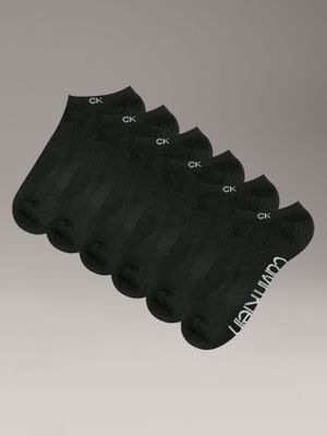 Pack 6 Calcetines con Logo Negro Calvin Klein