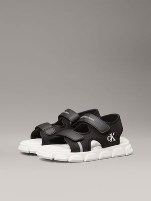 Sandalias Niño con Doble Velcro Negro Calvin Klein