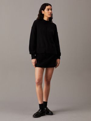Imagen 2 del producto Sweater Ck Intarsia Loose Negro Calvin Klein