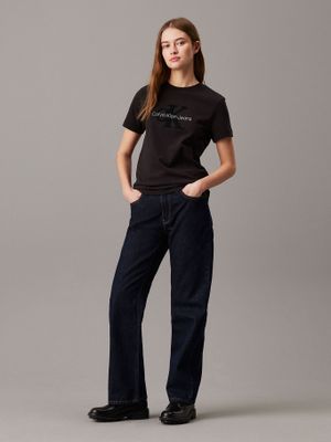 Imagen 2 del producto Polera Chenille Monologo-Negro Calvin Klein