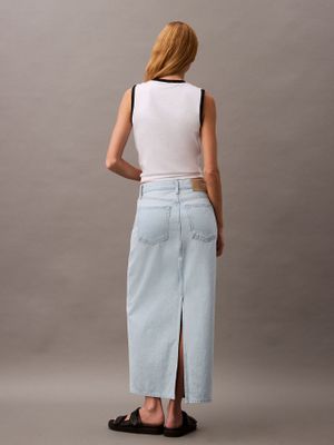 Imagen 2 del producto Falda Denim Maxi Celeste Calvin Klein