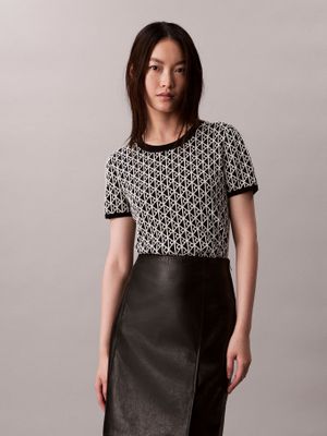 Blusa Monograma CK Negro Calvin Klein