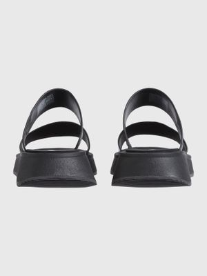 Imagen 2 del producto Sandalias de Cuero Double Strap Negro Calvin Klein
