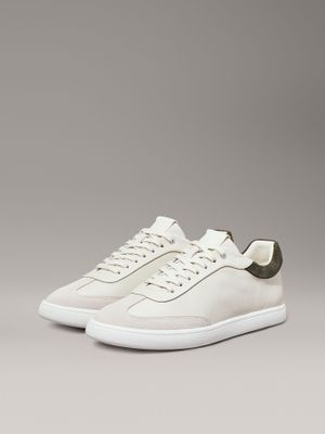 Zapatillas de Cuero Cupsole Lace Mix Beige Calvin Klein