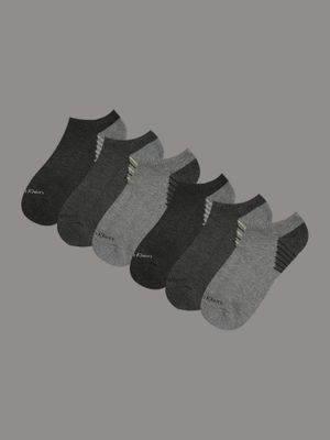 Pack 6 Calcetines Cushion No Show Gris Calvin Klein