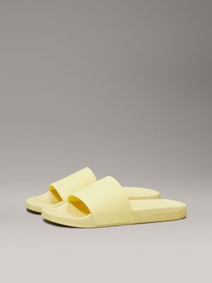 Sandalias Slide Monogram Amarillo Calvin Klein