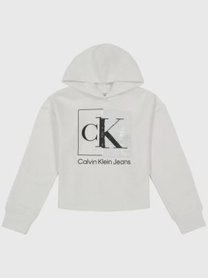 Imagen 2 del producto Polerón con Gorro Niña Split Box Blanco Calvin Klein