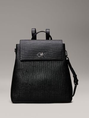 Mochila Metallic Monogram Negro Calvin Klein