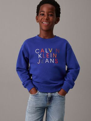 Polerón Niño Logo Graphic Azul Calvin Klein