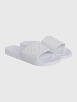 Sandalias de Lona con Logo Gris Calvin Klein