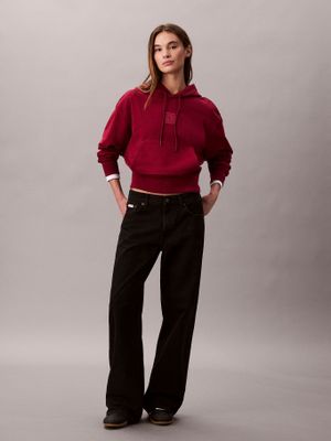 Imagen 2 del producto Polerón Con Gorro De Felpa Rojo Calvin Klein