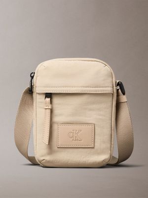 Bolso Bandolera Metro Nylon Beige Calvin Klein