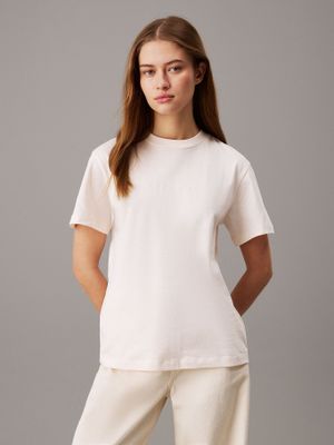 Polera Hero Logo Regular Beige Calvin Klein