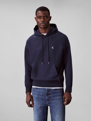 Imagen 1 del producto Polerón con Gorro y Monograma Bordado Azul Calvin Klein