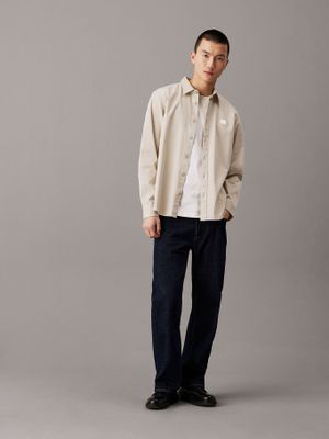Imagen 2 del producto Camisa con etiqueta tejida Beige Calvin Klein