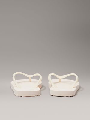 Imagen 2 del producto Sandalias Transparente con Logo Beige Calvin Klein