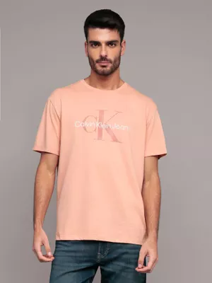 Polera Monogram Crew Naranja Calvin Klein