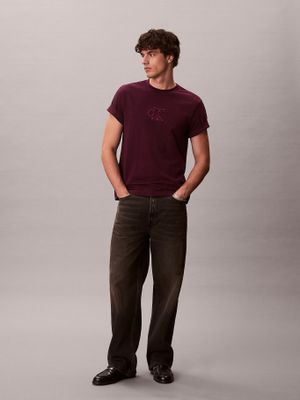 Imagen 2 del producto Polera con Monograma Estampado Burdeo Calvin Klein