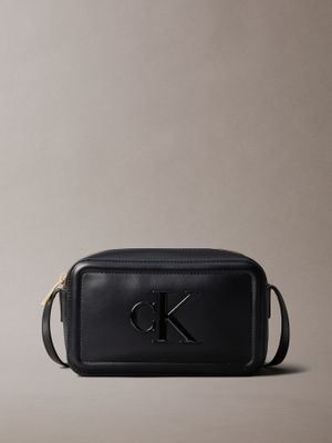 Bandolera Con Logo Monograma Grabado Negro Calvin Klein