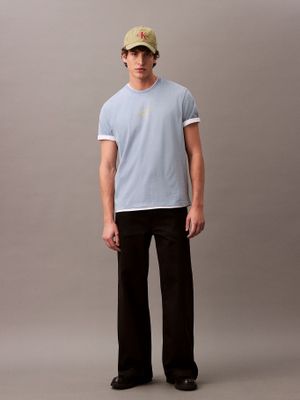 Imagen 2 del producto Polera Acid Wash Graphic Celeste Calvin Klein