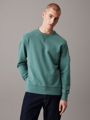 Polerón Badge Crew Neck Verde Calvin Klein