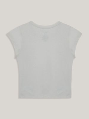 Imagen 2 del producto Polera Niña Split Monogram Sequin Gris Calvin Klein