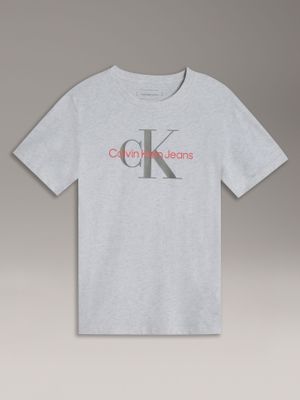 Polera Niño CK Monogram Gris Calvin Klein