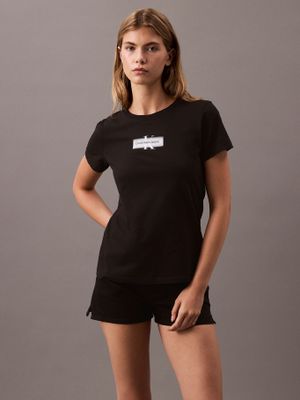 Polera Faded Monologo Slim Negro Calvin Klein