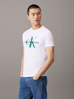 Polera Seasonal Monologo Blanco Calvin Klein