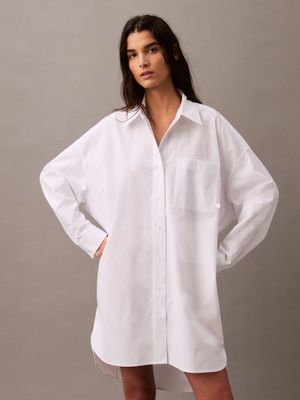 Camisa Stretch Poplin Classic Blanco Calvin Klein