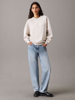 Imagen 2 del producto Polerón con monograma Beige Calvin Klein