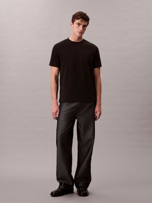 Imagen 2 del producto Polera de Algodón Interlock Negro Calvin Klein