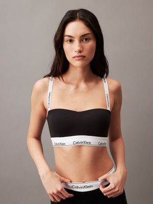 Bralette Strapless Modern Cotton Negro Calvin Klein