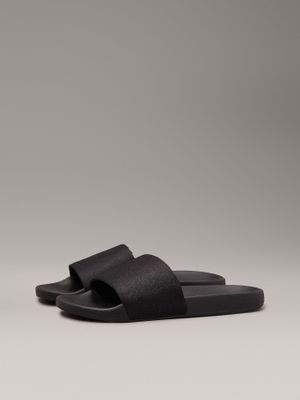 Sandalias de Jacquard con Logo Negro Calvin Klein