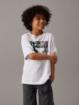Polera Niño City Scene Relaxed Blanco Calvin Klein