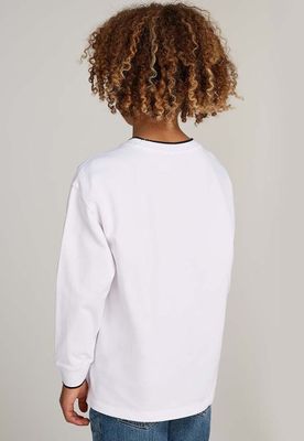 Imagen 2 del producto Polera Niño Pique Relaxed Tipping Blanco Calvin Klein