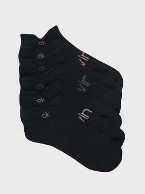 Pack 6 Calcetines Flat Knit Negro Calvin Klein