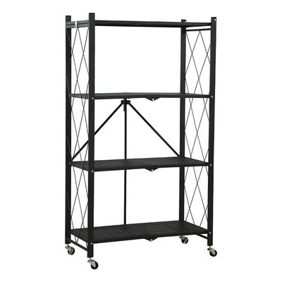 Estante Plegable de Acero con Ruedas. 4 bandejas