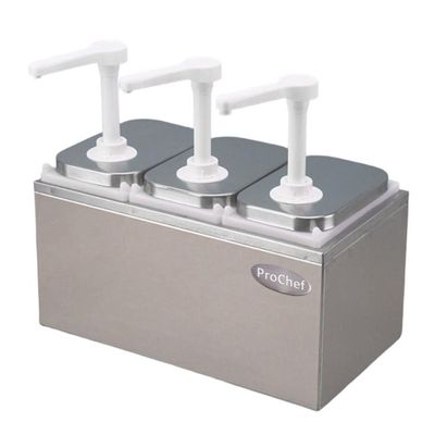 Imagen 2 del producto Dispensador de salsa 3x2 Lt. Acero inoxidable
