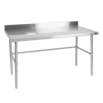 Mesón Mural Acero Inoxidable 150x60 Cm Con desconche