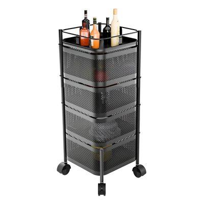 Imagen 2 del producto Carro Organizador 4 Canastos Pivotantes Cuadrados