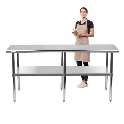 Imagen 2 del producto Mesón Centro ECO Acero Inoxidable 200x60x85 cm.