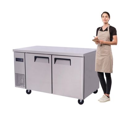 Imagen 1 del producto Mesón Refrigerado 120 Cm Acero Inox. 2 Ptas 290 Lt