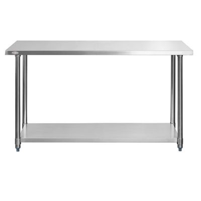 Mesón Central 140x60x85 cm Acero Inoxidable